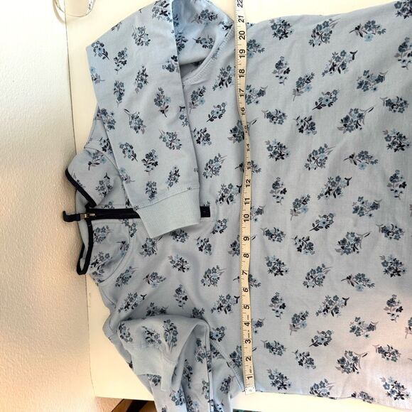 WoolOvers Floral Quarter Zip Organic Cotton Sweatshirt Size Medium NWT FLAW - Picture 12 of 12